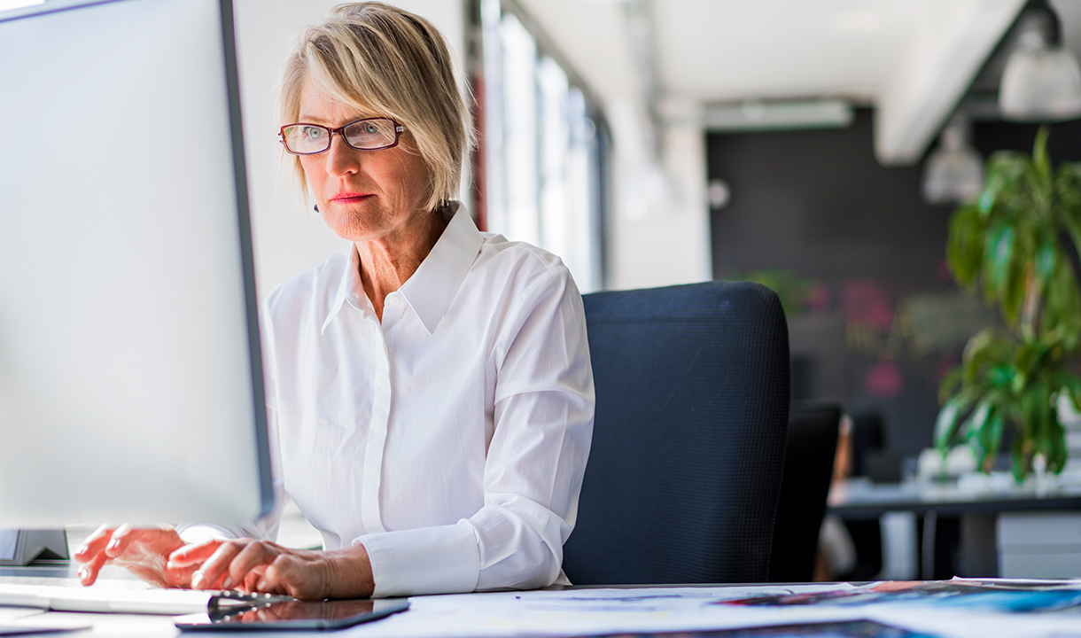 Woman on computer